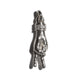 THE PEACE SIGN L SOLID 750 YELLOW GOLD AURORA CUFF PENDANT VS DIAMONDS