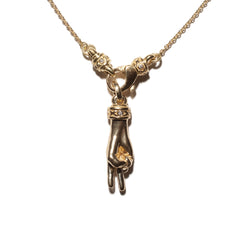 THE PEACE SIGN S 750 YELLOW GOLD TRISTAN & ISOLDE CUFF NECKLACE VS DIAMONDS