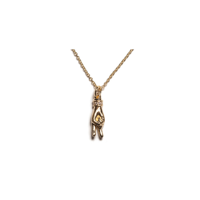 THE PEACE SIGN XS 750 YELLOW GOLD AURORA CUFF NECKLACE VS DIAMONDS