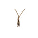THE PEACE SIGN XS 750 YELLOW GOLD AURORA CUFF NECKLACE VS DIAMONDS