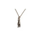 THE PEACE SIGN XS 750 YELLOW GOLD AURORA CUFF NECKLACE VS DIAMONDS