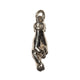 THE CROSSED FINGERS L SOLID 750 YELLOW GOLD TRISTAN & ISOLDE CUFF PENDANT VS DIAMONDS