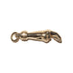 THE CROSSED FINGERS L SOLID 750 YELLOW GOLD TRISTAN & ISOLDE CUFF PENDANT VS DIAMONDS