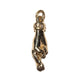 THE CROSSED FINGERS L SOLID 750 YELLOW GOLD TRISTAN & ISOLDE CUFF PENDANT VS DIAMONDS