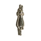 THE SERVANT L SOLID 750 YELLOW GOLD TRISTAN & ISOLDE CUFF PENDANT VS DIAMONDS