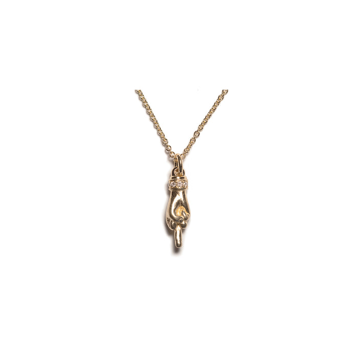 THE SERVANT XS 750 YELLOW GOLD AURORA CUFF NECKLACE VS DIAMONDS