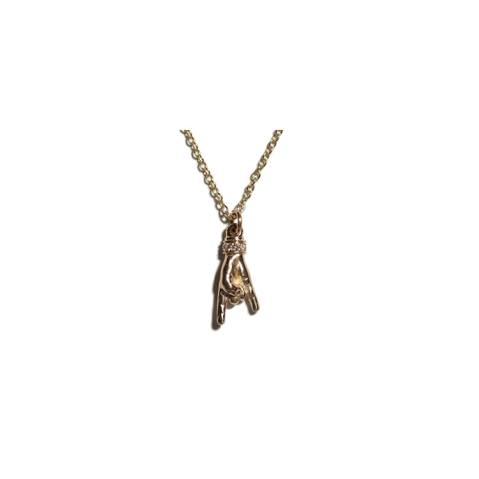 THE HORN XS 750 YELLOW GOLD AURORA CUFF NECKLACE VS DIAMONDS