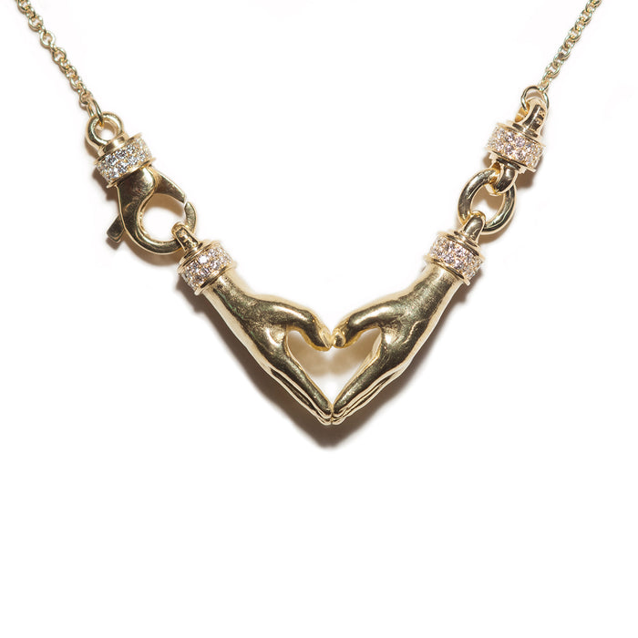 MY HEART S 750 YELLOW GOLD HEMERA NECKLACE VS DIAMONDS
