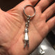 THE PEACE SIGN L TRISTAN & ISOLDE 925 SILVER PENDANT VS DIAMONDS BRAGE LINK KEYCHAIN