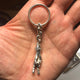 THE PEACE SIGN L TRISTAN & ISOLDE 925 SILVER PENDANT VS DIAMONDS BRAGE LINK KEYCHAIN