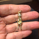 THE PEACE SIGN L SOLID 750 YELLOW GOLD AURORA CUFF PENDANT VS DIAMONDS