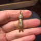 THE PEACE SIGN L SOLID 750 YELLOW GOLD AURORA CUFF PENDANT VS DIAMONDS