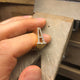 THE LETTER A RING 750 YELLOW GOLD VS DIAMONDS