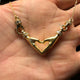 MY HEART S 750 YELLOW GOLD AURORA NECKLACE VS DIAMONDS
