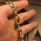 THE TRISTAN & ISOLDE XXLDC LINK 750 YELLOW GOLD AURORA CLASP NECKLACE WITH PAVE' VS DIAMOND CONNECTORS