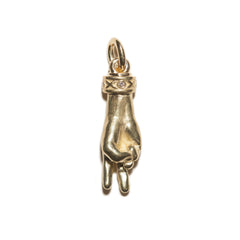 THE PEACE SIGN S 750 YELLOW GOLD TRISTAN & ISOLDE CUFF PENDANT VS DIAMONDS