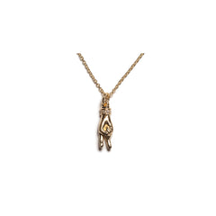THE PEACE SIGN XS 750 YELLOW GOLD AURORA CUFF NECKLACE VS DIAMONDS