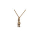 THE PEACE SIGN XS 750 YELLOW GOLD AURORA CUFF NECKLACE VS DIAMONDS