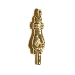 THE SERVANT L SOLID 750 YELLOW GOLD TRISTAN & ISOLDE CUFF PENDANT VS DIAMONDS