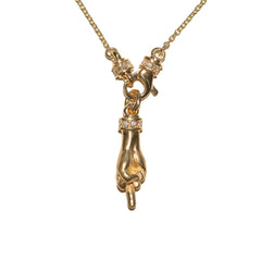 THE SERVANT S 750 YELLOW GOLD AURORA CUFF NECKLACE VS DIAMONDS