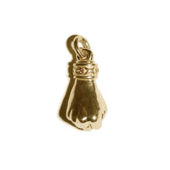 THE FIST S SOLID 750 YELLOW GOLD TRISTAN & ISOLDE CUFF PENDANT VS DIAMONDS