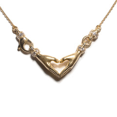 MY HEART S 750 YELLOW GOLD AURORA NECKLACE VS DIAMONDS
