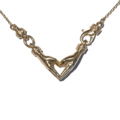 MY HEART S 750 YELLOW GOLD TRISTAN & ISOLDE NECKLACE VS DIAMONDS