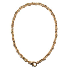 THE TRISTAN & ISOLDE XL LINK CHAIN 750 YELLOW GOLD L AURORA CLASP VS DIAMONDS